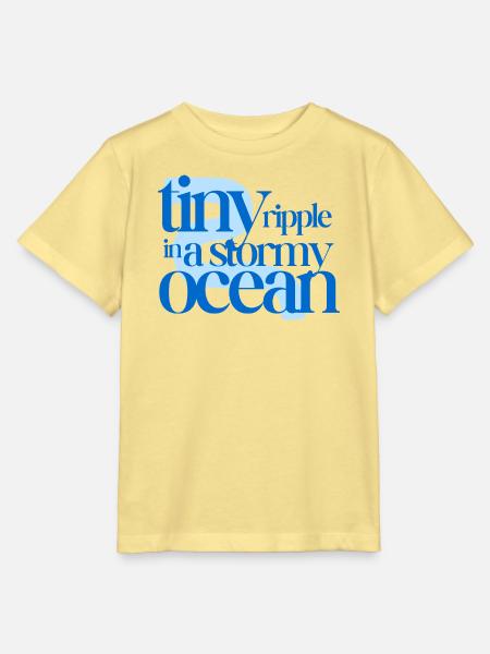 Tiny ripple in a stormy ocean (blue background) - Stanley/Stella Kinder T-Shirt MINI CREATOR - Gelb Viva