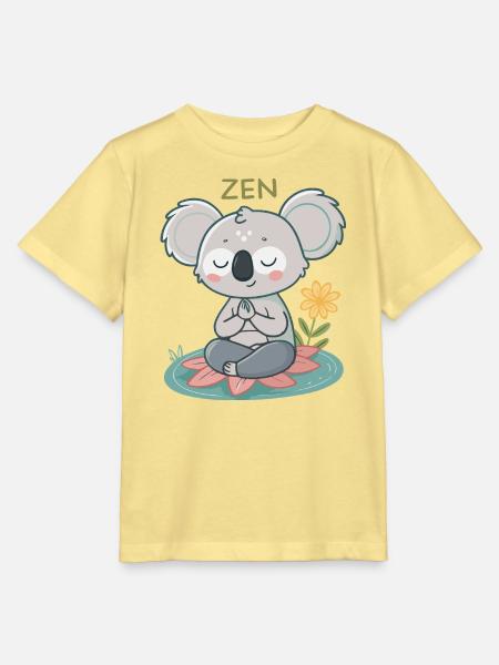 Zen-Koala auf Lotus - Stanley/Stella Kinder T-Shirt MINI CREATOR - Gelb Viva