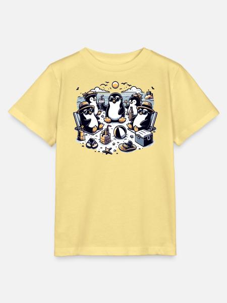 Strandpinguine Feier im Sonnenschein - Stanley/Stella Kinder T-Shirt MINI CREATOR - Gelb Viva