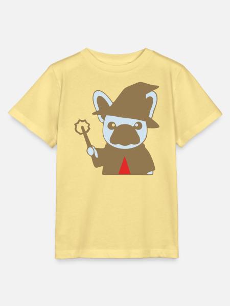 Frenchie Zauberer Magier Bunt - Stanley/Stella Kinder T-Shirt MINI CREATOR - Gelb Viva