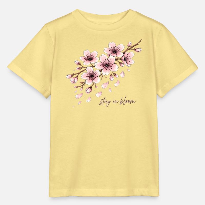 Kirschblüte Kirsche Blüte Fleur de cerisier - T-shirt bio MINI CREATOR Stanley/Stella Enfant - jaune viva