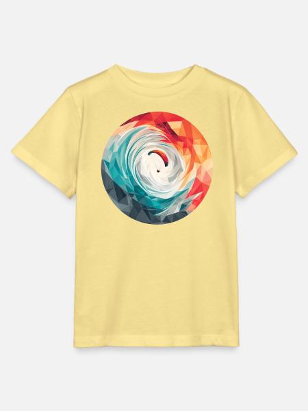 Geometrischer Wirbel Paragliding - Stanley/Stella Kinder T-Shirt MINI CREATOR - Gelb Viva