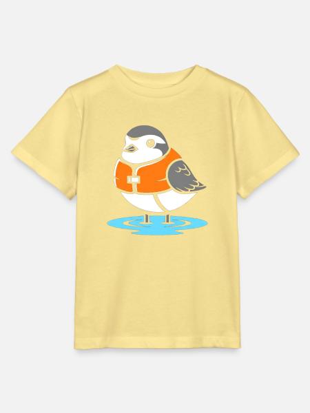 Vogel mit Rettungsweste Cartoon - Stanley/Stella Kinder T-Shirt MINI CREATOR - Gelb Viva