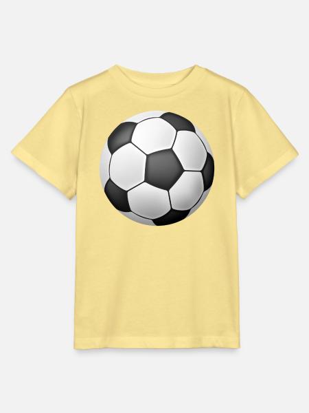 Soccer Ball Classic Monochrom - Stanley/Stella Kinder T-Shirt MINI CREATOR - Gelb Viva