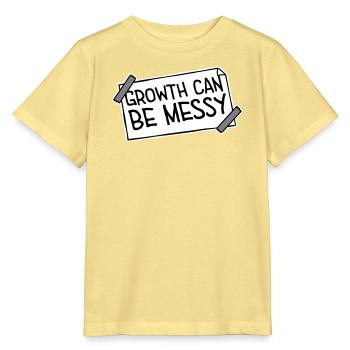 Growth Can Be Messy Personal Growth Quote Logo - Stanley/Stella MINI CREATOR Kids’ T-Shirt - viva yellow  - Front