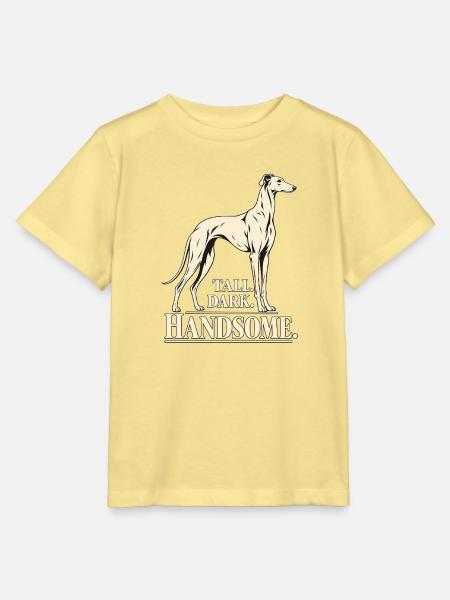 Großes dunkles, gutaussehendes Windhundhemd - Stanley/Stella Kinder T-Shirt MINI CREATOR  - Gelb Viva 