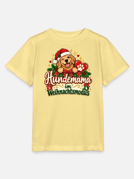 Hundemama im Weihnachtsmodus - Stanley/Stella Kinder T-Shirt MINI CREATOR - Gelb Viva