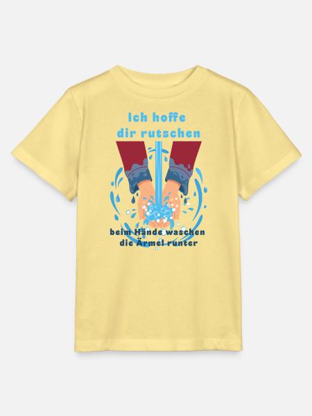 Händewaschen: Schadenfreude schönste Freude! - Stanley/Stella Kinder T-Shirt MINI CREATOR - Gelb Viva