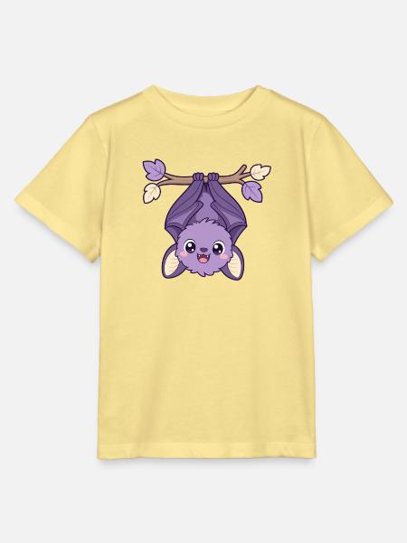 Friendly Bat – Kawaii Fledermaus - Stanley/Stella Kinder T-Shirt MINI CREATOR  - Gelb Viva 