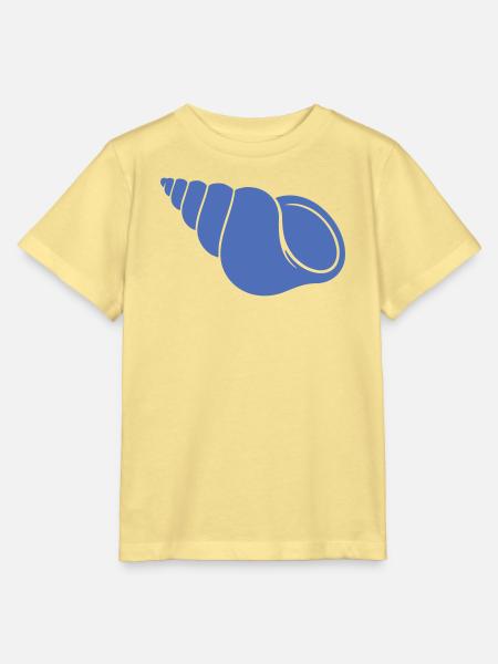 Blauer Meeresspirale Muschel - Stanley/Stella Kinder T-Shirt MINI CREATOR  - Gelb Viva 