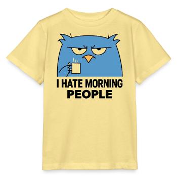 Grummelige Eule Kaffee Morgen - Stanley/Stella Kinder T-Shirt MINI CREATOR  - Gelb Viva  - Vorne