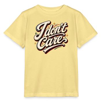 I Don't Care Mir Egal Lustig Gelassenheit Spruch - Stanley/Stella Kinder T-Shirt MINI CREATOR  - Gelb Viva  - Vorne