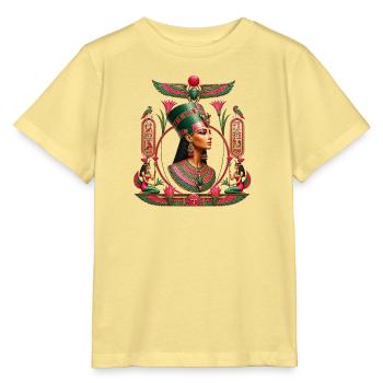 Nofretete – Königin in Grün-Rot - Stanley/Stella Kinder T-Shirt MINI CREATOR  - Gelb Viva  - Vorne