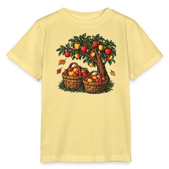 Apfelernte – Viele Hände voller Äpfel - Stanley/Stella Kinder T-Shirt MINI CREATOR  - Gelb Viva  - Vorne
