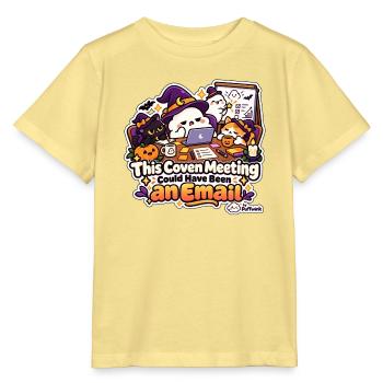 Halloween – Dieses Treffen hätte eine E-Mail sein können - Stanley/Stella Kinder T-Shirt MINI CREATOR  - Gelb Viva  - Vorne