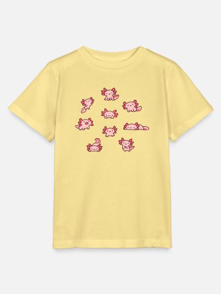 Niedliche Axolotls Doodles - Stanley/Stella Kinder T-Shirt MINI CREATOR  - Gelb Viva 