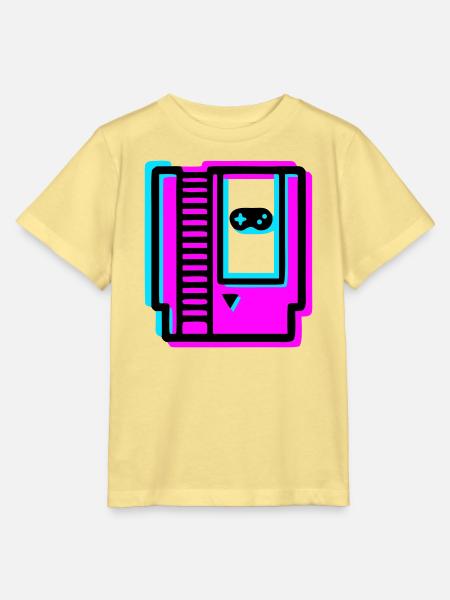 Retro Spielekassette Glitch Logo - Stanley/Stella Kinder T-Shirt MINI CREATOR - Gelb Viva