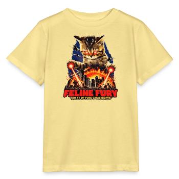 Feline Fury - Stanley/Stella Kinder T-Shirt MINI CREATOR  - Gelb Viva  - Vorne