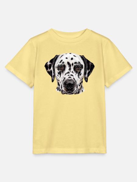 Dalmatiner Kopf Illustration - Stanley/Stella Kinder T-Shirt MINI CREATOR  - Gelb Viva 