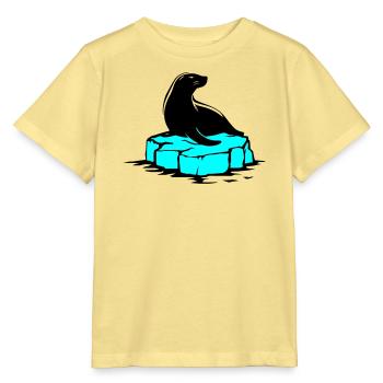 Seelöwe auf Eisscholle - Stanley/Stella Kinder T-Shirt MINI CREATOR  - Gelb Viva  - Vorne