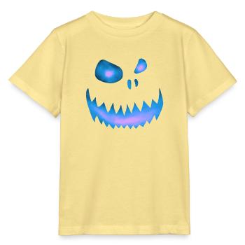 Schiefes Monstergesicht Blau-Rosa - Halloween - Stanley/Stella Kinder T-Shirt MINI CREATOR  - Gelb Viva  - Vorne