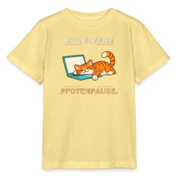 Homeoffice Pfotenpause Katze - Stanley/Stella Kinder T-Shirt MINI CREATOR  - Gelb Viva  - Vorne
