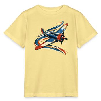 Flugzeuge und Luftstrombänder - Stanley/Stella Kinder T-Shirt MINI CREATOR  - Gelb Viva  - Vorne