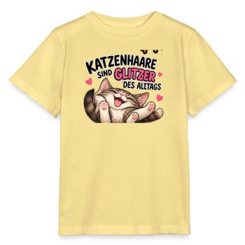 Katzenhaare sind Glitzer des Alltags - Stanley/Stella Kinder T-Shirt MINI CREATOR  - Gelb Viva  - Vorne