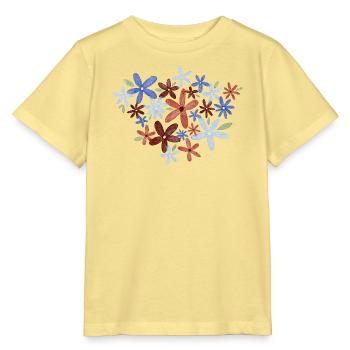 Aquarell Blumen - Stanley/Stella Kinder T-Shirt MINI CREATOR  - Gelb Viva  - Vorne