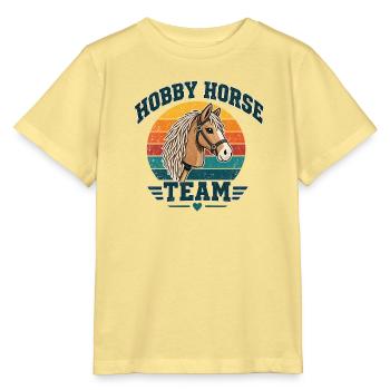 Hobby Horse Team Vintage Retro - Stanley/Stella Kinder T-Shirt MINI CREATOR  - Gelb Viva  - Vorne