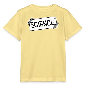 Déclaration scientifique : Déclaration sur l’éducation des nerds - T-shirt bio MINI CREATOR Stanley/Stella Enfant - jaune viva  - Devant