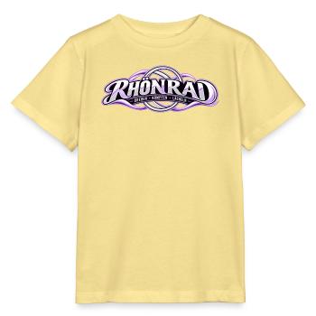 Rhönrad Motiv Lila Knoten - Stanley/Stella Kinder T-Shirt MINI CREATOR  - Gelb Viva  - Vorne