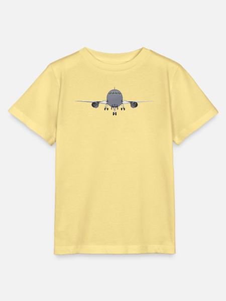 Verkehrsflugzeug Frontansicht - Stanley/Stella Kinder T-Shirt MINI CREATOR - Gelb Viva