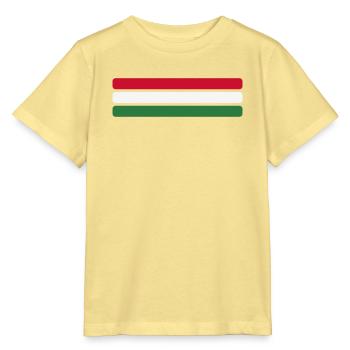Hungary Flag Minimal - Flag Fan Stripe Design - Stanley/Stella MINI CREATOR Kids’ T-Shirt - viva yellow  - Front