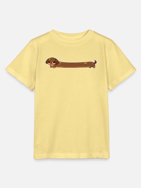 Langer Dackel süss - Stanley/Stella Kinder T-Shirt MINI CREATOR  - Gelb Viva 