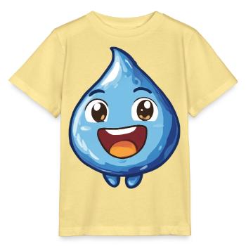 Fröhlicher Wassertropfen Cartoon - Stanley/Stella Kinder T-Shirt MINI CREATOR  - Gelb Viva  - Vorne