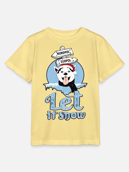 Lass es Schneien - Stanley/Stella Kinder T-Shirt MINI CREATOR - Gelb Viva