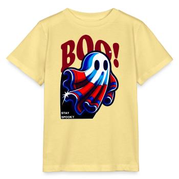BOO! Stay Spooky - Ghost - Stanley/Stella Kinder T-Shirt MINI CREATOR  - Gelb Viva  - Vorne