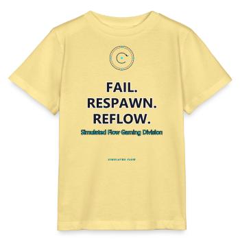 Fail. Respawn. Reflow. · helle Kleidung - Stanley/Stella Kinder T-Shirt MINI CREATOR  - Gelb Viva  - Vorne