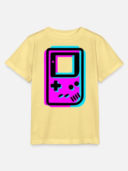 Retro Handheld Konsole Glitch - Stanley/Stella Kinder T-Shirt MINI CREATOR - Gelb Viva