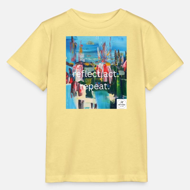 reflect.act.repeat I statement styles I art 2 wear - Stanley/Stella Kinder T-Shirt MINI CREATOR  - Gelb Viva 