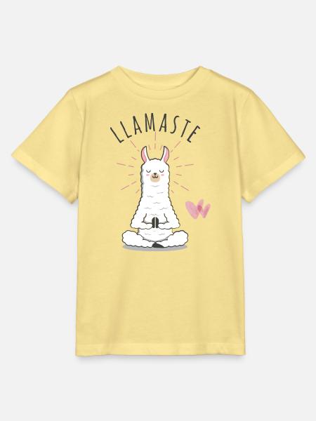 Llamaste Meditations-Lama - Stanley/Stella Kinder T-Shirt MINI CREATOR - Gelb Viva