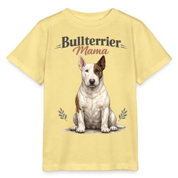 Bull Terrier Mom – Gift for Proud Dog Moms - Stanley/Stella MINI CREATOR Kids’ T-Shirt - viva yellow  - Front