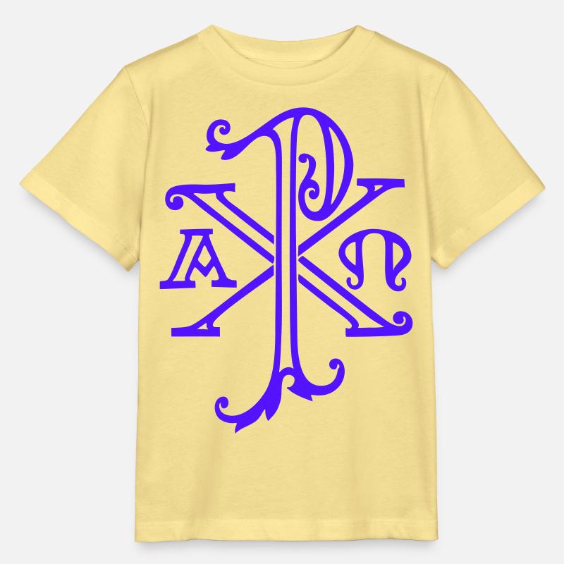 Monogramme Christ - T-shirt bio MINI CREATOR Stanley/Stella Enfant - jaune viva 