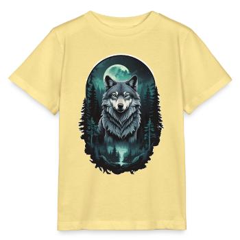 Mondwolf im Dunkelwald - Stanley/Stella Kinder T-Shirt MINI CREATOR  - Gelb Viva  - Vorne