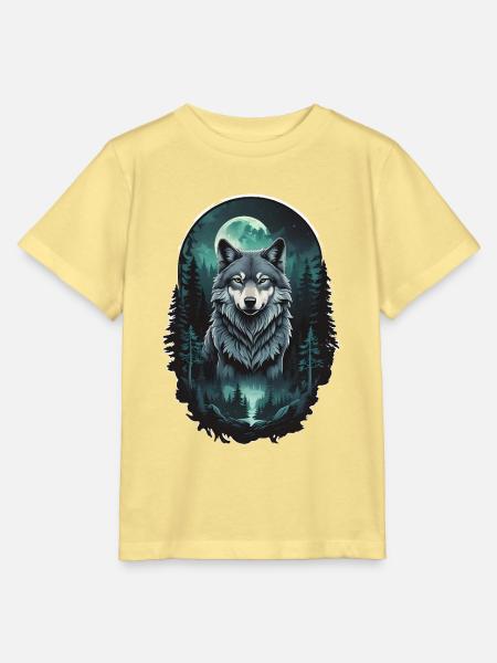 Mondwolf im Dunkelwald - Stanley/Stella Kinder T-Shirt MINI CREATOR - Gelb Viva