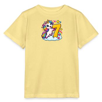 Regenbogen-Einhorn Siebenzauber - Stanley/Stella Kinder T-Shirt MINI CREATOR  - Gelb Viva  - Vorne