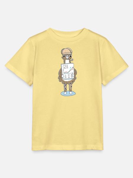Detektiv-Lama mit Pfeilgrafik - Stanley/Stella Kinder T-Shirt MINI CREATOR - Gelb Viva