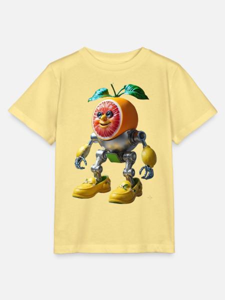 Juicy Robo Zitrus - Stanley/Stella Kinder T-Shirt MINI CREATOR - Gelb Viva