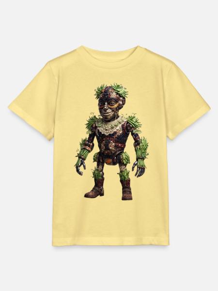 Botanische Golem-Flora-Rüstung - Stanley/Stella Kinder T-Shirt MINI CREATOR  - Gelb Viva 